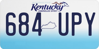 KY license plate 684UPY