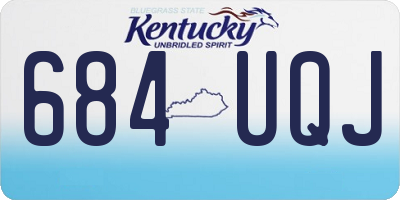 KY license plate 684UQJ