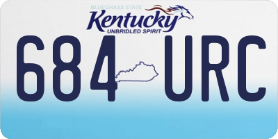 KY license plate 684URC