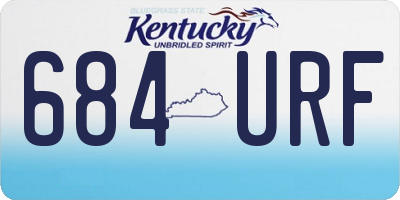 KY license plate 684URF