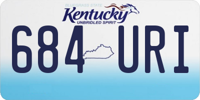 KY license plate 684URI