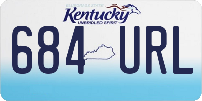 KY license plate 684URL