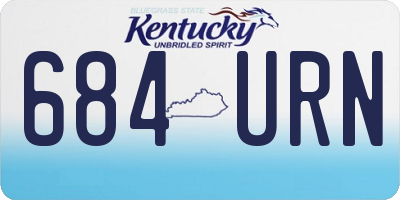 KY license plate 684URN