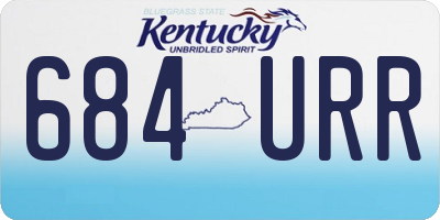 KY license plate 684URR