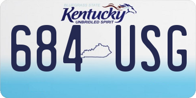 KY license plate 684USG
