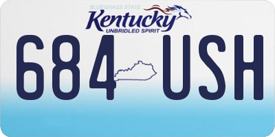 KY license plate 684USH