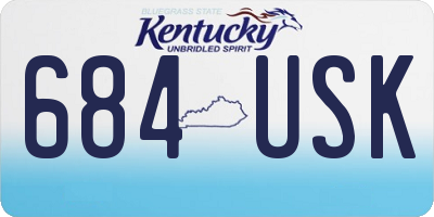 KY license plate 684USK