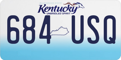 KY license plate 684USQ
