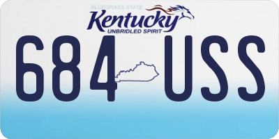 KY license plate 684USS