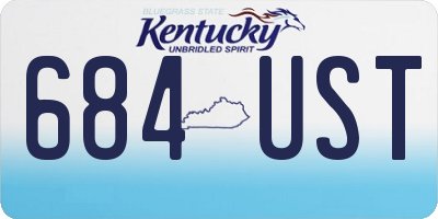 KY license plate 684UST