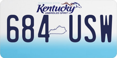 KY license plate 684USW
