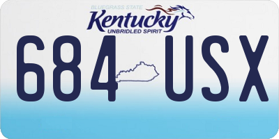 KY license plate 684USX