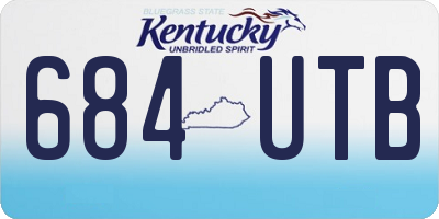 KY license plate 684UTB