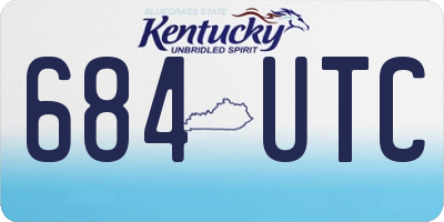 KY license plate 684UTC