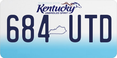 KY license plate 684UTD