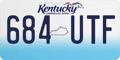 KY license plate 684UTF