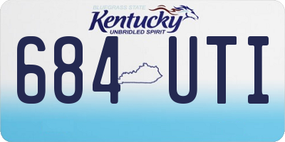 KY license plate 684UTI