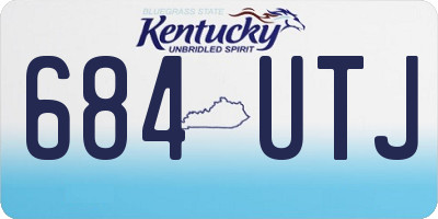 KY license plate 684UTJ