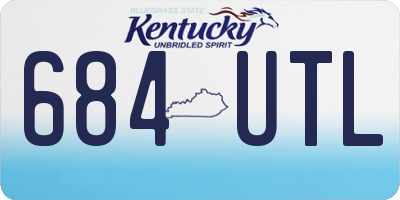 KY license plate 684UTL