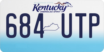 KY license plate 684UTP