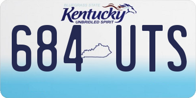 KY license plate 684UTS
