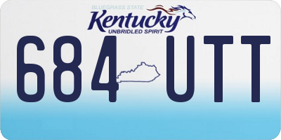 KY license plate 684UTT