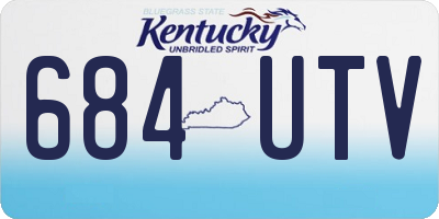 KY license plate 684UTV