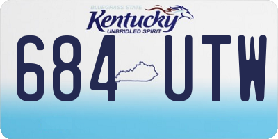 KY license plate 684UTW