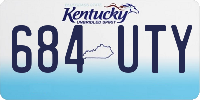 KY license plate 684UTY