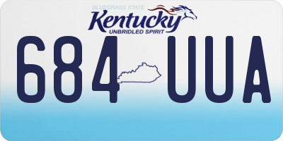 KY license plate 684UUA