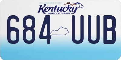 KY license plate 684UUB