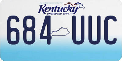 KY license plate 684UUC