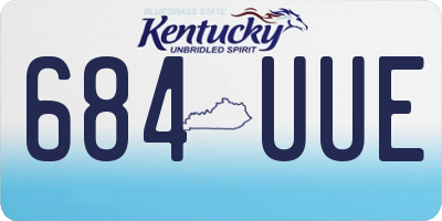 KY license plate 684UUE
