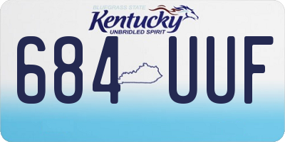 KY license plate 684UUF
