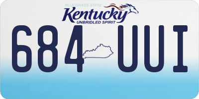 KY license plate 684UUI