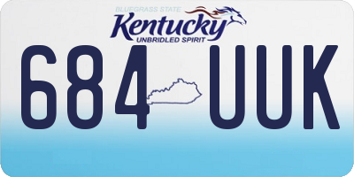 KY license plate 684UUK