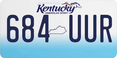 KY license plate 684UUR