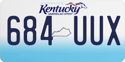 KY license plate 684UUX