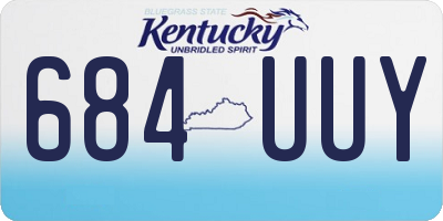 KY license plate 684UUY
