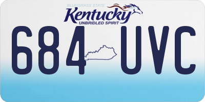 KY license plate 684UVC