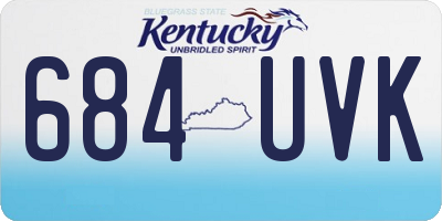KY license plate 684UVK