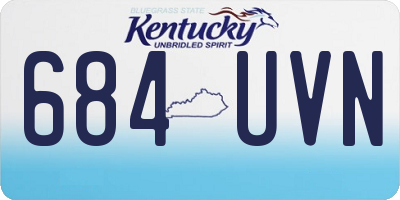 KY license plate 684UVN