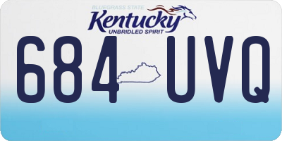 KY license plate 684UVQ