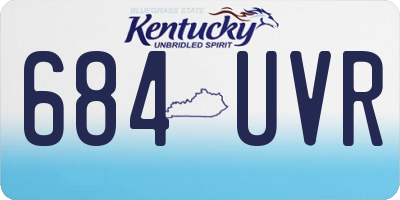KY license plate 684UVR