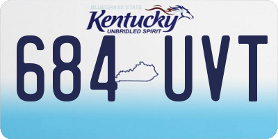KY license plate 684UVT