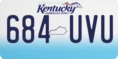 KY license plate 684UVU