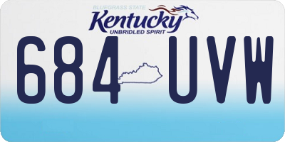 KY license plate 684UVW