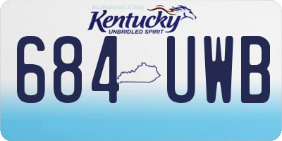 KY license plate 684UWB