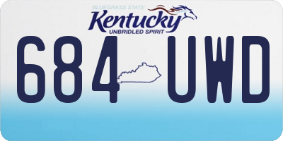 KY license plate 684UWD
