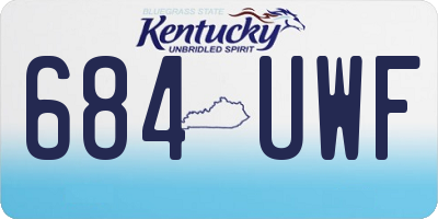 KY license plate 684UWF